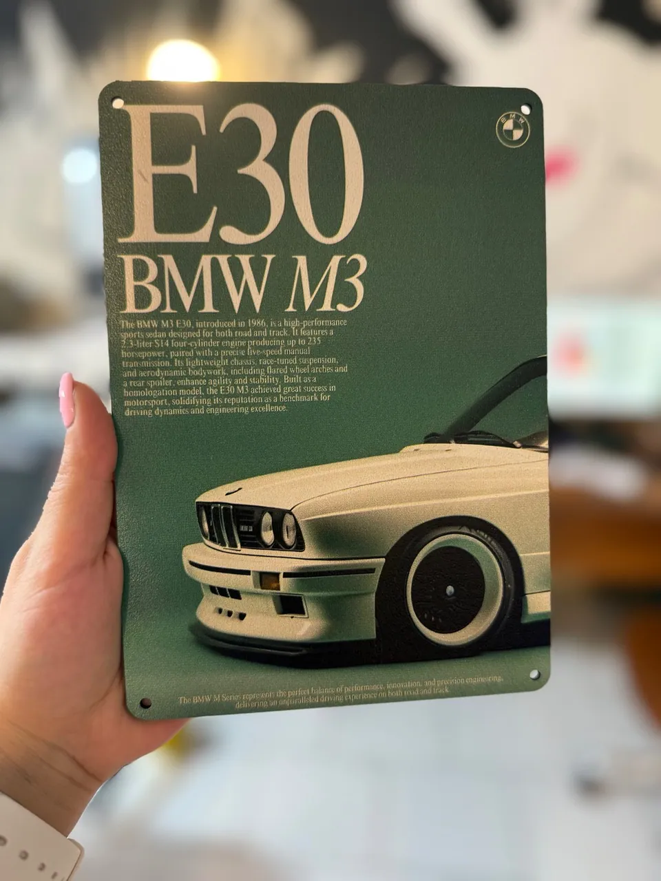 تابلو دکوری BMW M3 E30 سبز طرح ماشین کلاسیک بی ام و
